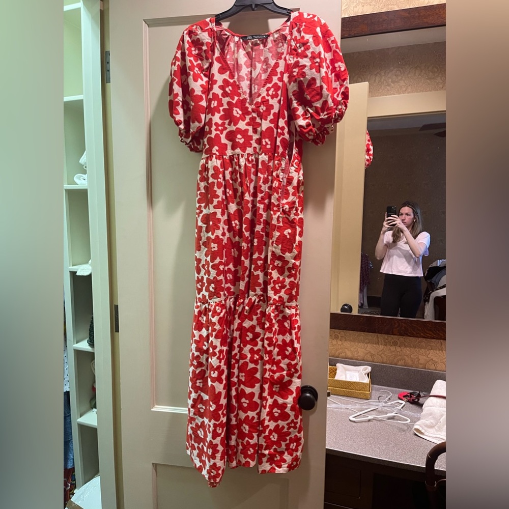 Red Zara dress